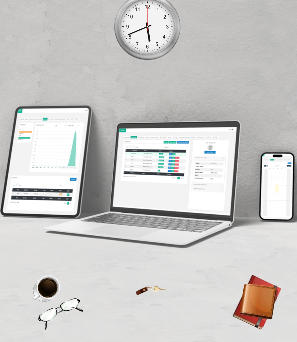 WooCareers HRM dashboard displaying employee performance metrics